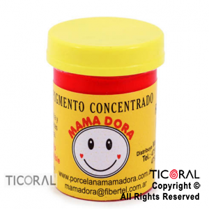 PIGMENTO CONCENTRADO P/PORCELANA FRIA ROJO FLUO X 15GR X 1